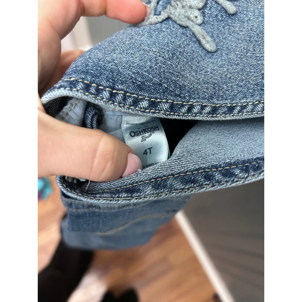 OshKosh B'gosh Denim Overalls‎ Toddler Kids Size 4 Blue Bib Pants
